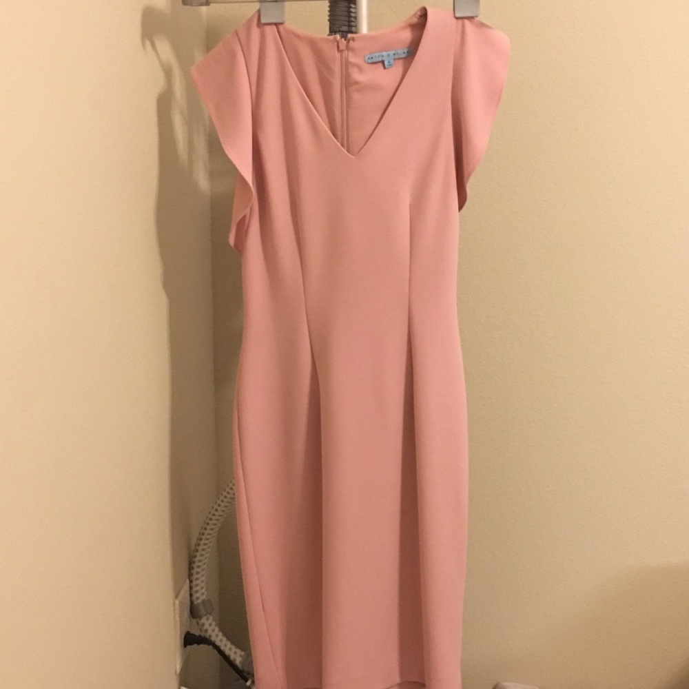 Pink pencil style dress